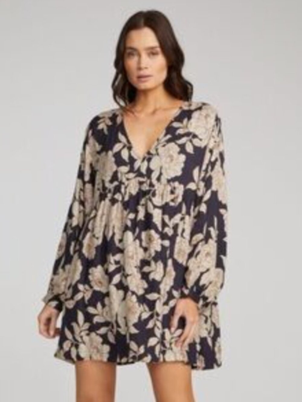 *Saltwater Luxe Black And Gold Floral Dress